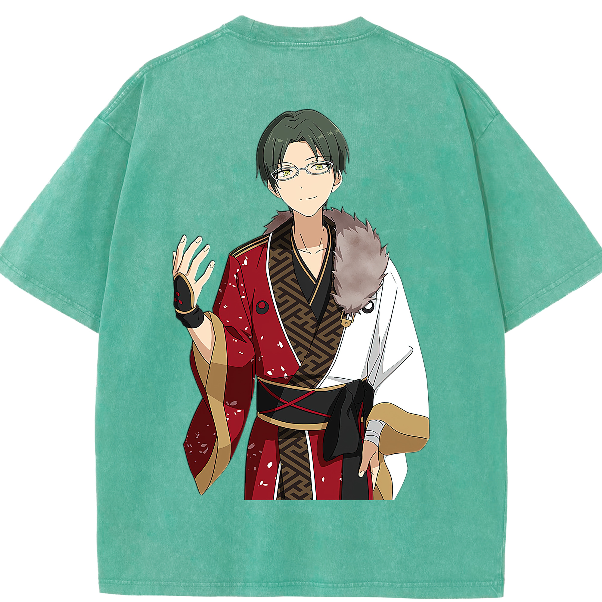 （画像用） あんさんぶるスターズ! Ensemble Stars 綿100% ヴィンテージ風 半袖Tシャツ（背面プリント）